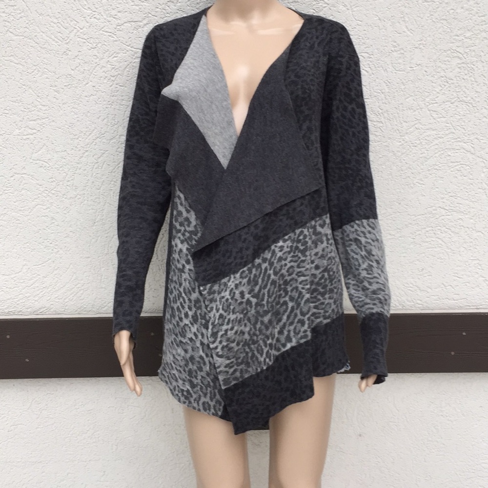 Alberto Makali sweater animal print cardigan gray